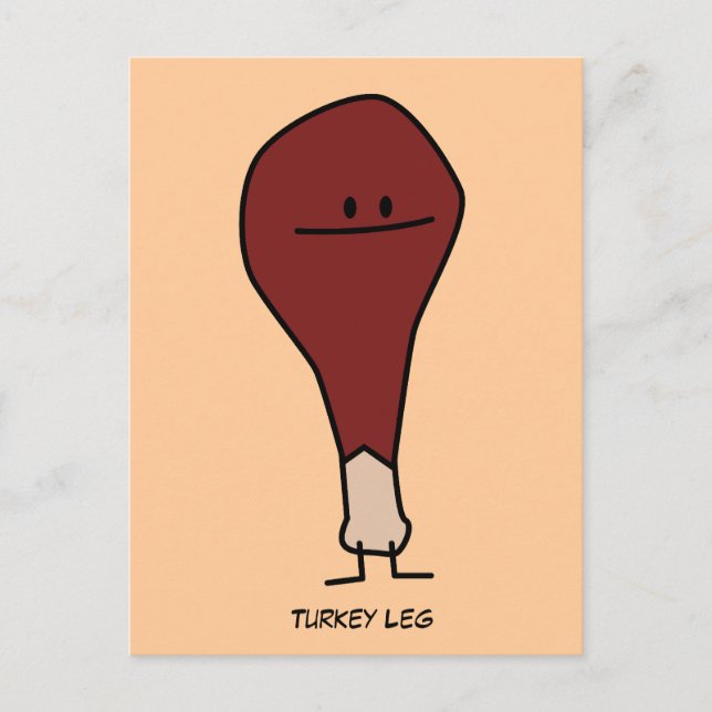 Happy Turkey Leg Drumstick protein bird Postcard (Front)