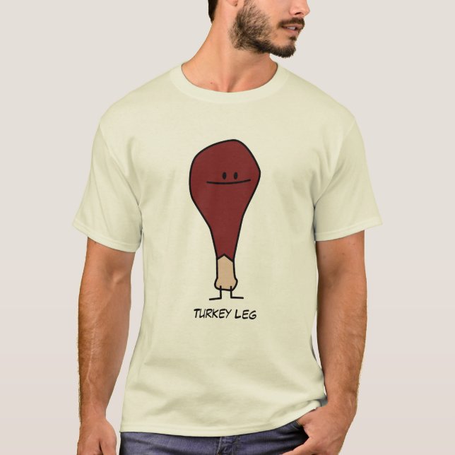 Happy Turkey Leg Drumstick protein bird T-Shirt (Front)