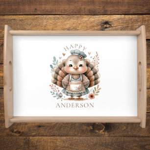 Happy Turkey Personalized Serving Tray