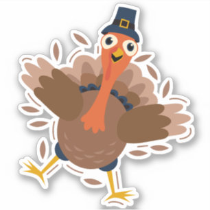Happy Turkey Sticker