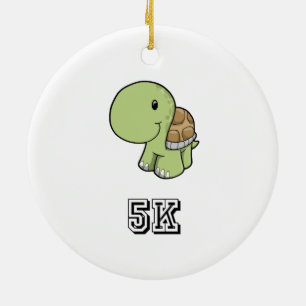 Happy Turtle 5K Ceramic Ornament