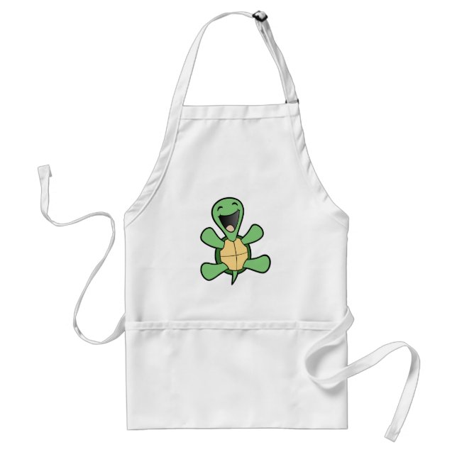 Happy Turtle Adult Apron (Front)