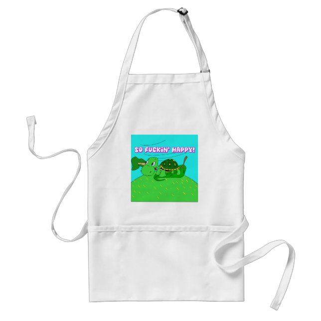 Happy Turtle Adult Apron (Front)