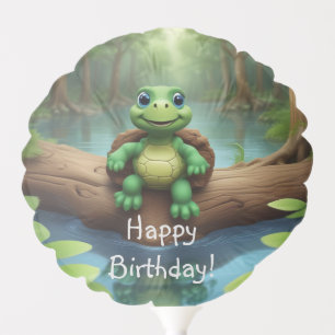 Happy Turtle Birthday Balloon
