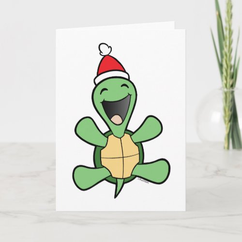 Happy Turtle Christmas Holiday Card