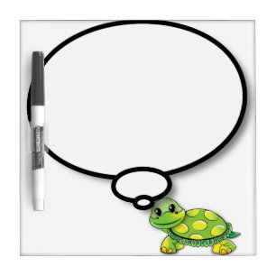 Happy turtle comic balloon Dry-Erase board