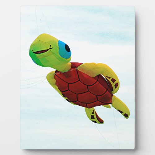 Happy turtle kite flying plaque