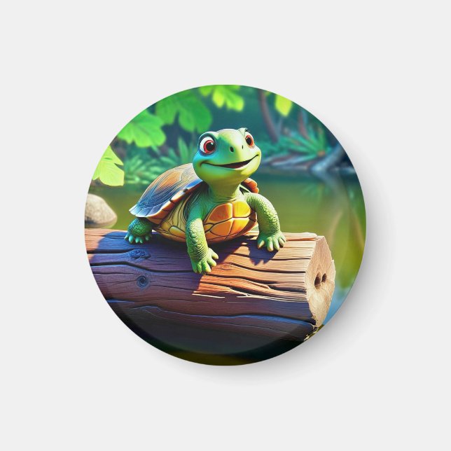 Happy Turtle Magnet (Front)
