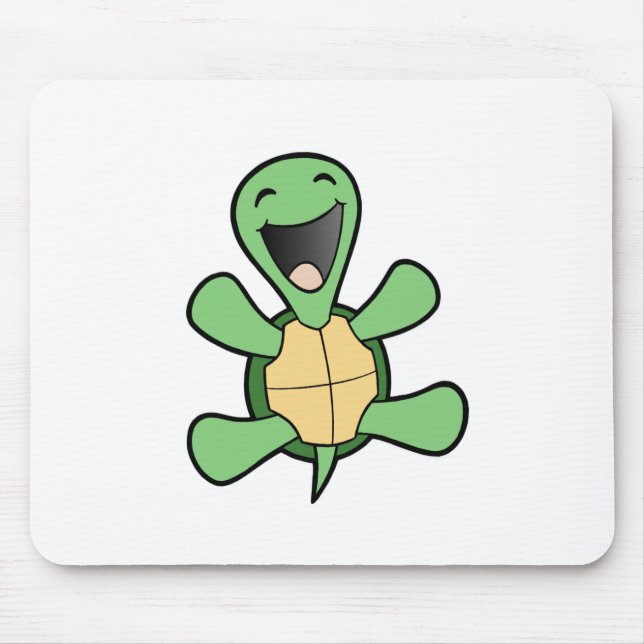 Happy Turtle Mouse Pad (Front)