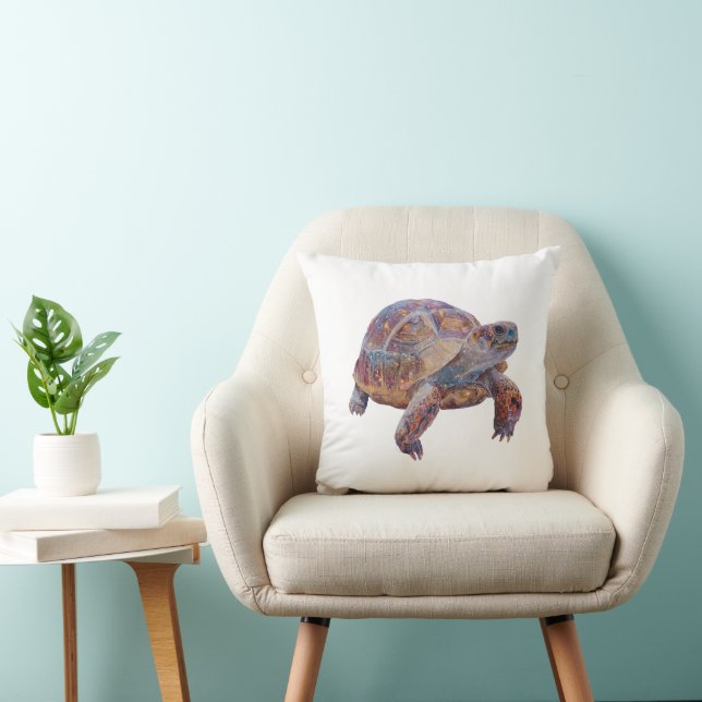 Happy Turtle Throw Pillow (Chair)