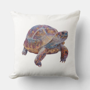 Happy Turtle Throw Pillow