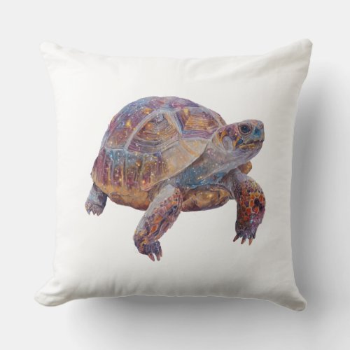 Happy Turtle Throw Pillow