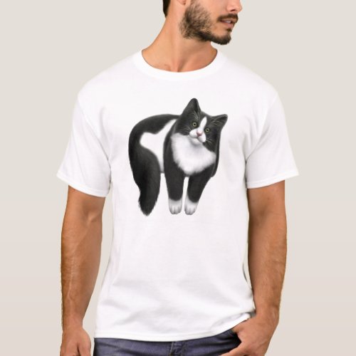 Happy Tuxedo Cat T_Shirt