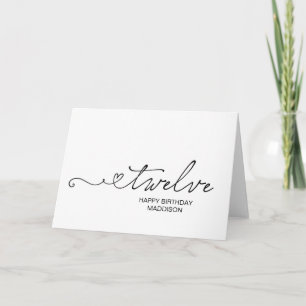 Happy Twelfth Birthday Turning Twelve Personalised Card