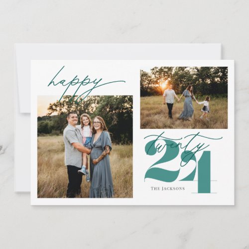 Happy twenty twenty four new year _ Red Holiday Card