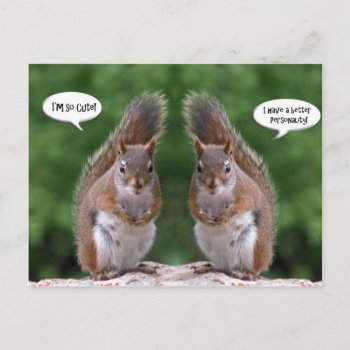 Happy Twins Day  Red Squirrel Humor  Cute And Pers Postcard by toots1 at Zazzle