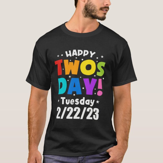 Happy Twosday 2023 Shirt Pink Leopard Twos Day 222 (Front)