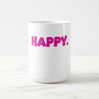 HAPPY Typography – Bold Positive Vibes Design Coffee Mug