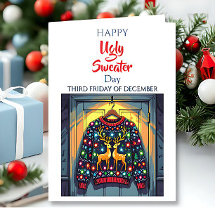 Happy Ugly Sweater Third Friday of December Card