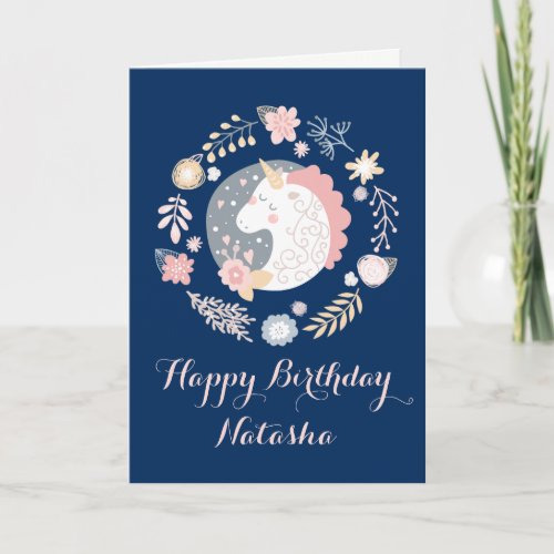 Happy Unicorn Birthday Card
