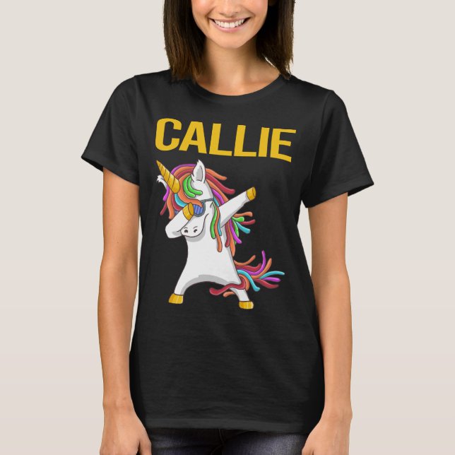 Happy Unicorn - Callie Name T-Shirt (Front)