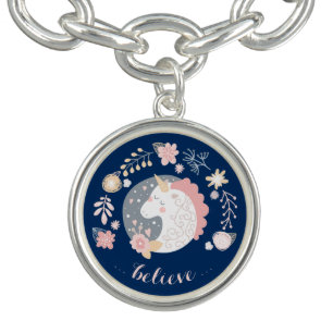 Happy Unicorn Cute Inspiring Believe Bracelet
