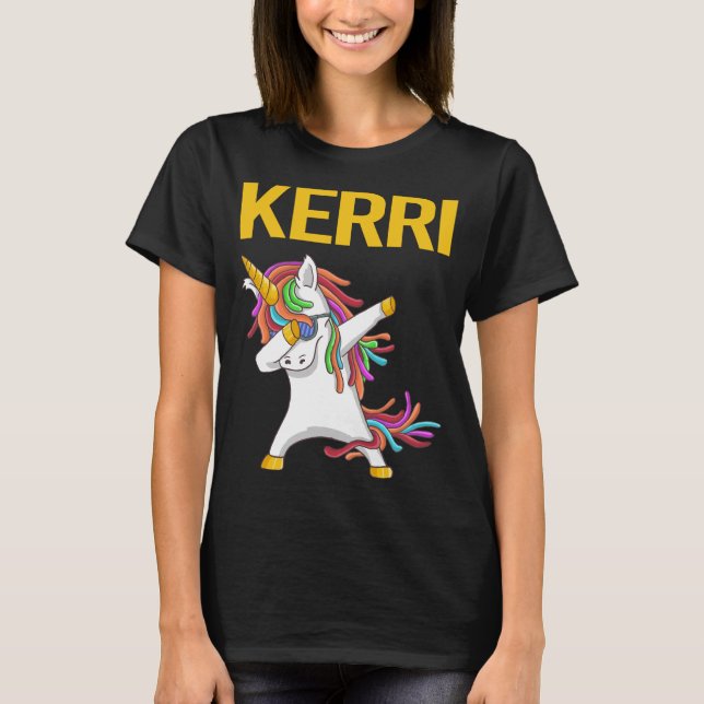 Happy Unicorn - Kerri Name T-Shirt (Front)