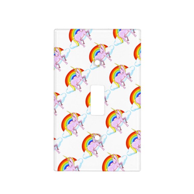 Happy Unicorn Light Switch Cover (Front)