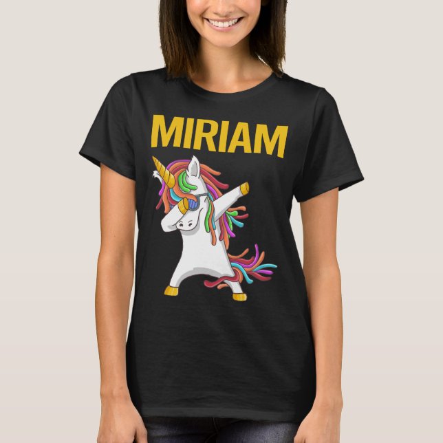Happy Unicorn - Miriam Name T-Shirt (Front)