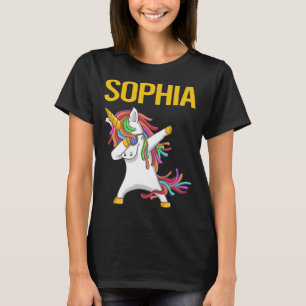 Happy Unicorn - Sophia Name T-Shirt