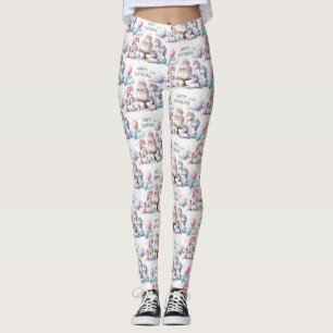 Happy Unicorn Themed Leggings