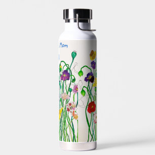 Happy Unique Wild Poppy named Water Bottle