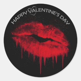 Happy V-Day Classic Round Sticker