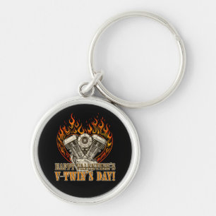 Happy V-Twin’s Day, Anti Valentine, Chopper Lovers Keychain