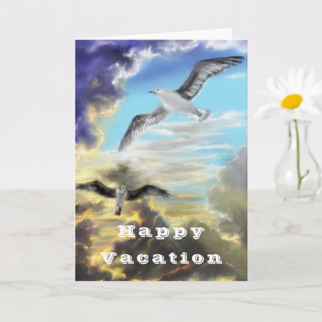 Happy Vacation Card Feeling The Freedom (Small Plant)