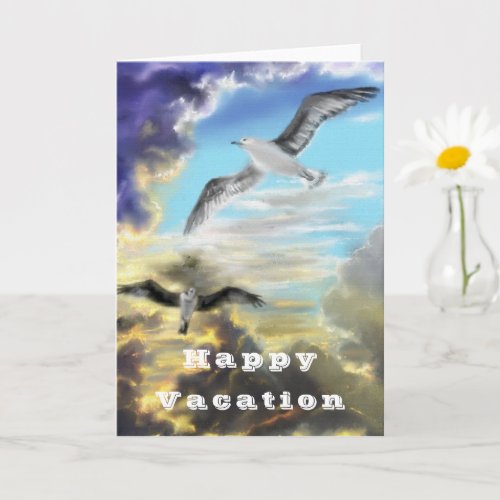 Happy Vacation Card Feeling The Freedom