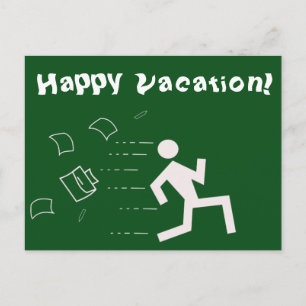 Happy vacation greeting card for colleagues
