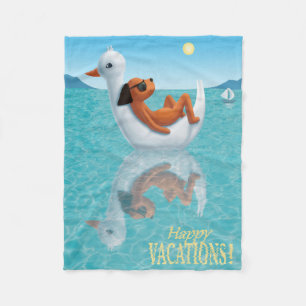Happy Vacations! Fleece Blanket
