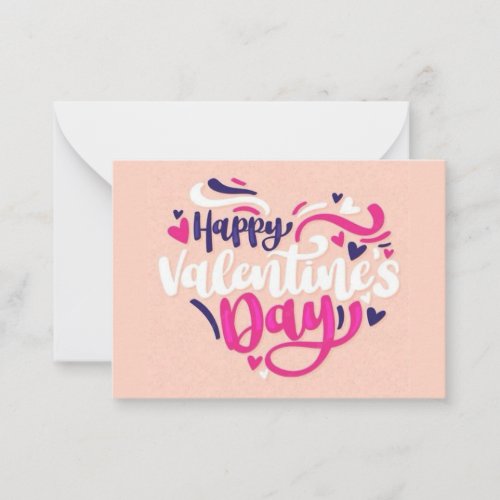 happy valantines day note card