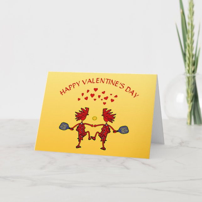 Happy Valantines Pickleball - Love You More Card (Front)