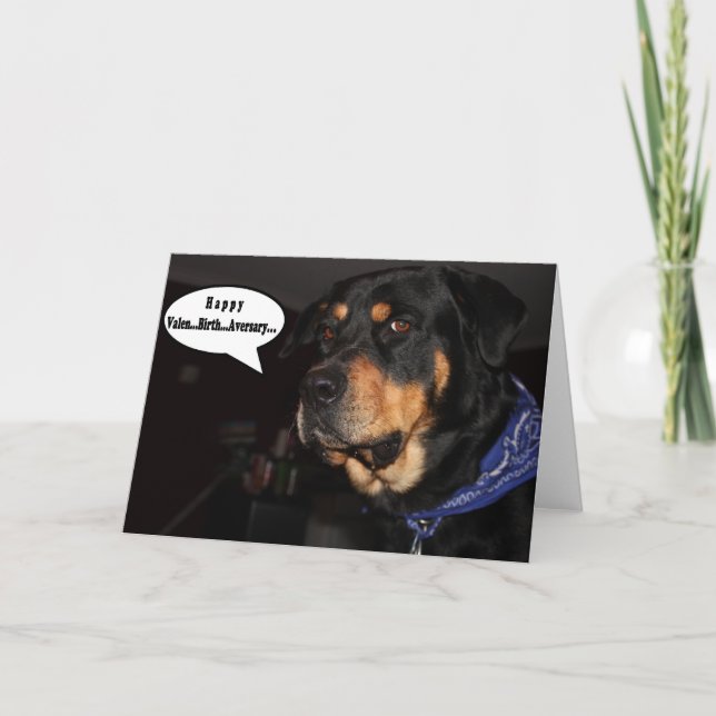 Happy Valen...Birth... Aversary Holiday Card (Front)