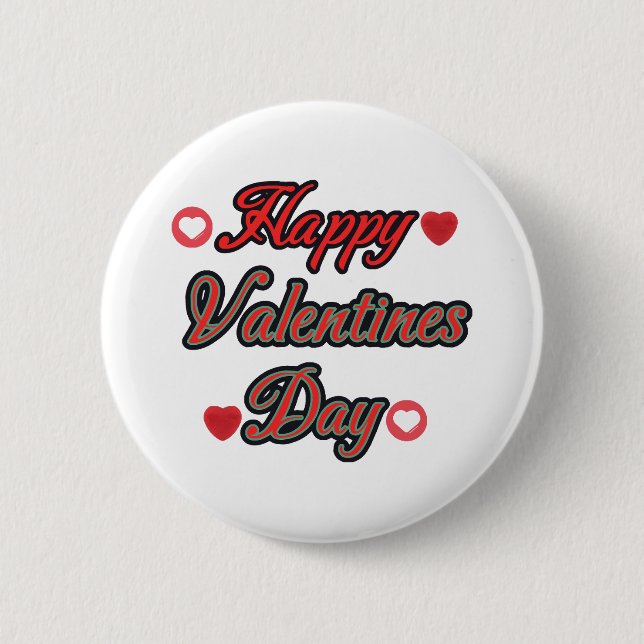 Happy Valenties Day for gift Button (Front)