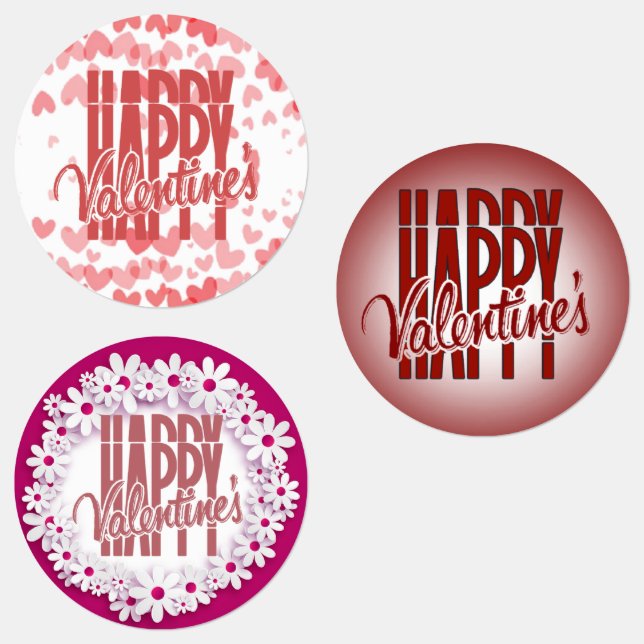 happy Valentin varied Labels (Group)