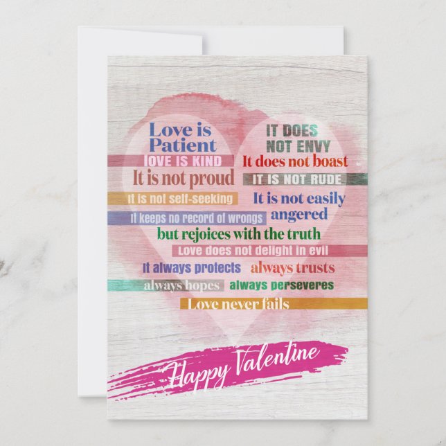 Happy Valentine - 1 Corinthians 13 (Front)