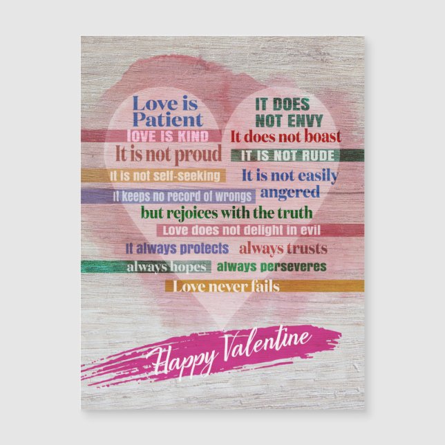 Happy Valentine - 1 Corinthians 13 (Front)