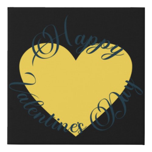 Happy Valentine39s Day  31 Faux Canvas Print