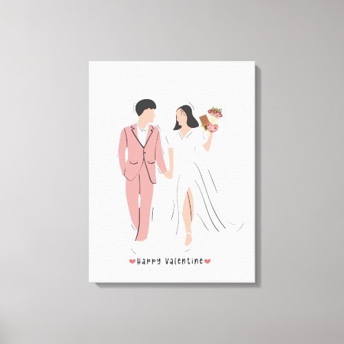 Happy Valentine Canvas Print