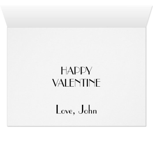 Happy Valentine Champagne Flute Glasses Red Heart (Inside Horizontal (Bottom))