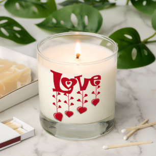 HAPPY VALENTINE DAY 2025 LOVE RED HEART SCENTED CANDLE