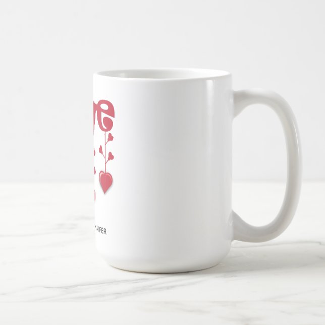 HAPPY VALENTINE DAY 2026 LOVE RED HEART COFFEE MUG (Right)